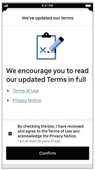 Screenshot 2 of Uber Terms of Use Screenshot 2 of Uber Terms of Use